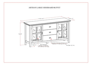 Artisan - Large Sideboard Buffet - Dark Chestnut Brown