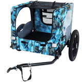 Outdoor Heavy Duty Collapsible Pet Bike Trailer with 16-Inch Wheels