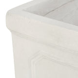 Square outdoor planter- white