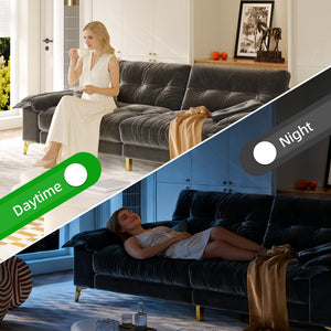 104.7" Modern 4-Seater Cloud Sofa with Wide Flip Armrests