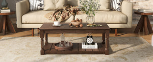 Vibe Haus Farmhouse Wooden Coffee Table