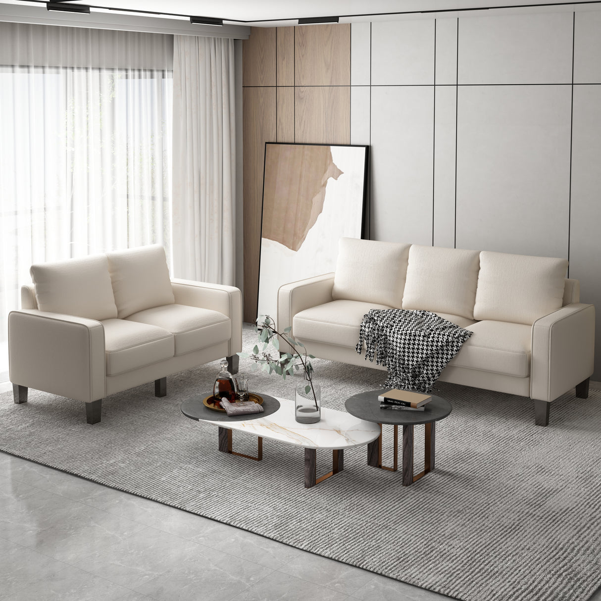 The New Yorker Space-Saving Storage Sofa and Loveseat Set