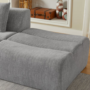 Oversized 3 Seater Compressed Sofa with Chenille Fabric
