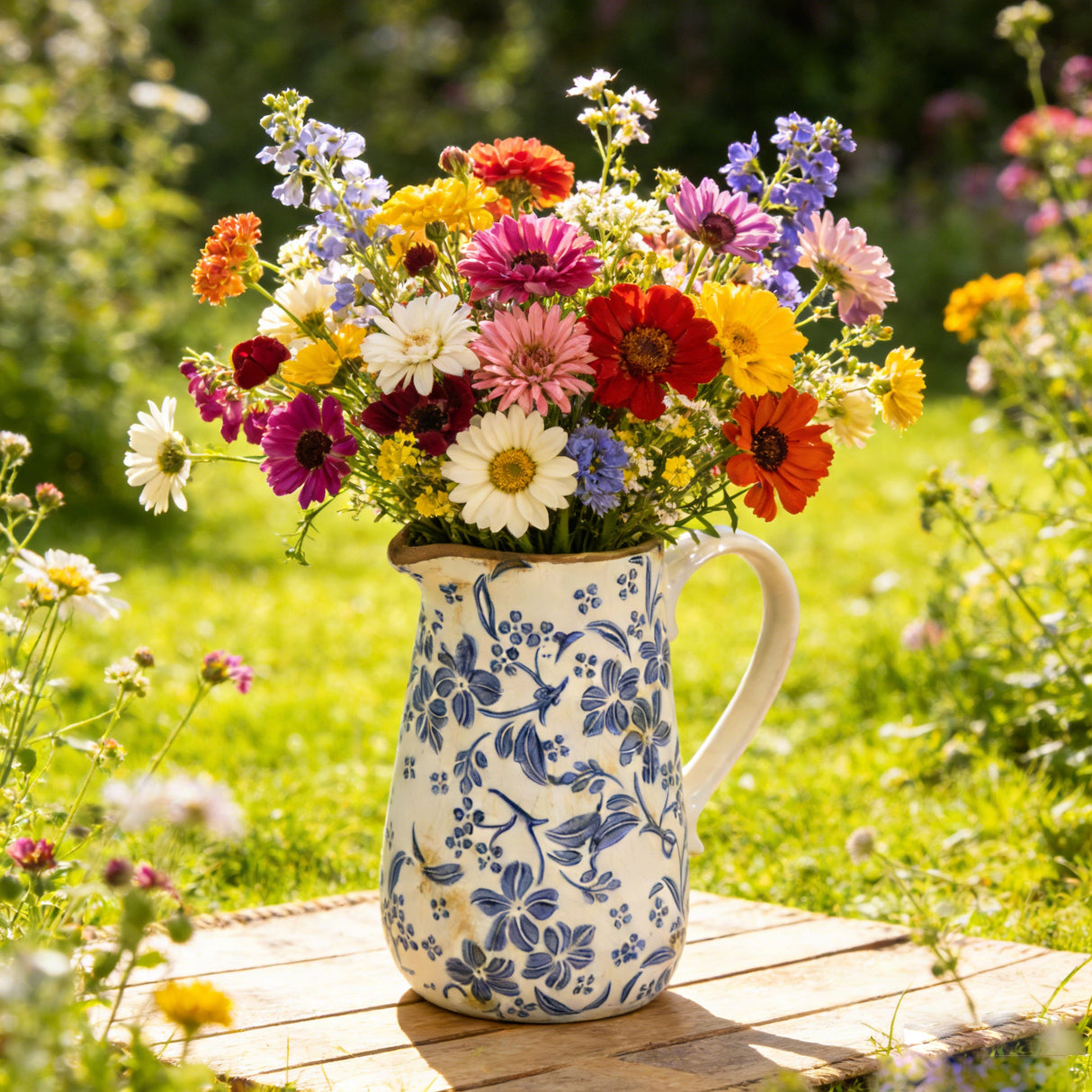 Ceramic Pitcher Vase With Handle