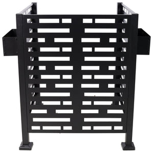 3x3 Ft Metal Air Conditioner Privacy Fence with Planter Boxes