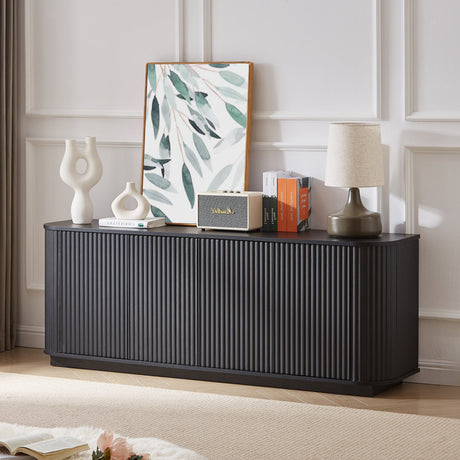 Modern Fluted Sideboard Storage Cabinet