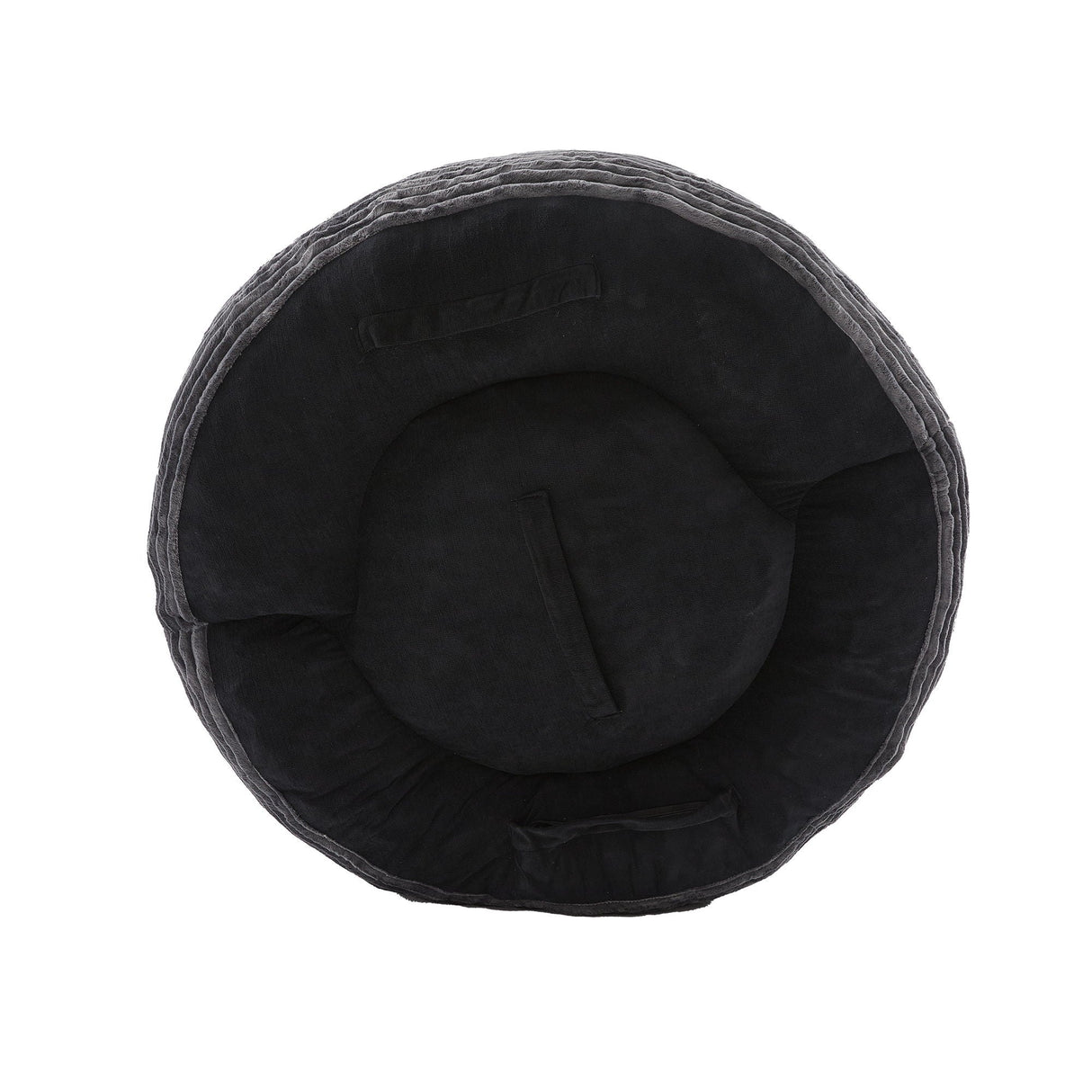 Oversized Bean Bag Chair With 3 Pillows & Armrest - Dark Gray