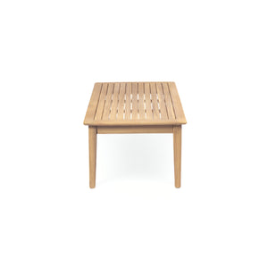 Outdoor Acacia Wood Loveseat with Coffee Table, Light Teak Frame