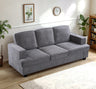 Modern Sofa, Comfortable 3 Seater Couch With Deep Seating, Loose Back Cushions, Wide Arms