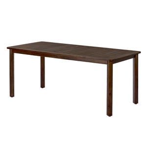 7 Piece Outdoor Acacia Wood Dining Set With Cushions