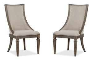 Lancaster - Dining Arm Chair With Upholstered Seat & Back (Set of 2) - Dovetail Gray