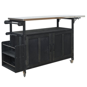 Foldable Outdoor Kitchen Island Patio Mobile Kitchen Cart