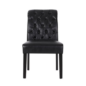 Broxton - Tuft Dining Rolltop Chairs With Button Tufted Backrest (Set of 2)