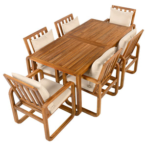 7 Pieces Patio Dining Set Outdoor Dining Table and Chairs