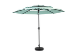 Aluminium 10ft 3 Tier Auto-Tilt Outdoor Patio Umbrella - Light Green