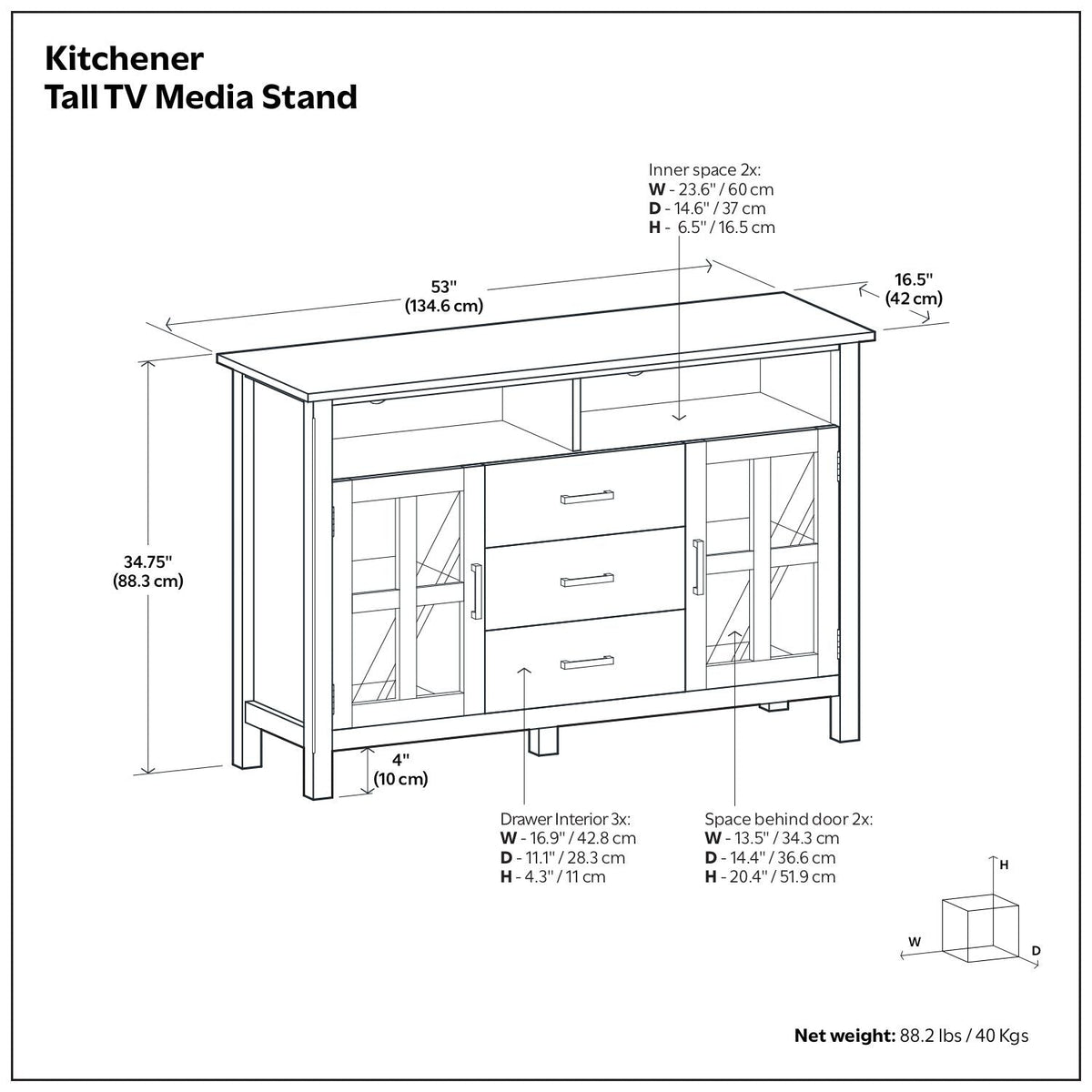Kitchener - Handcrafted TV Media Stand