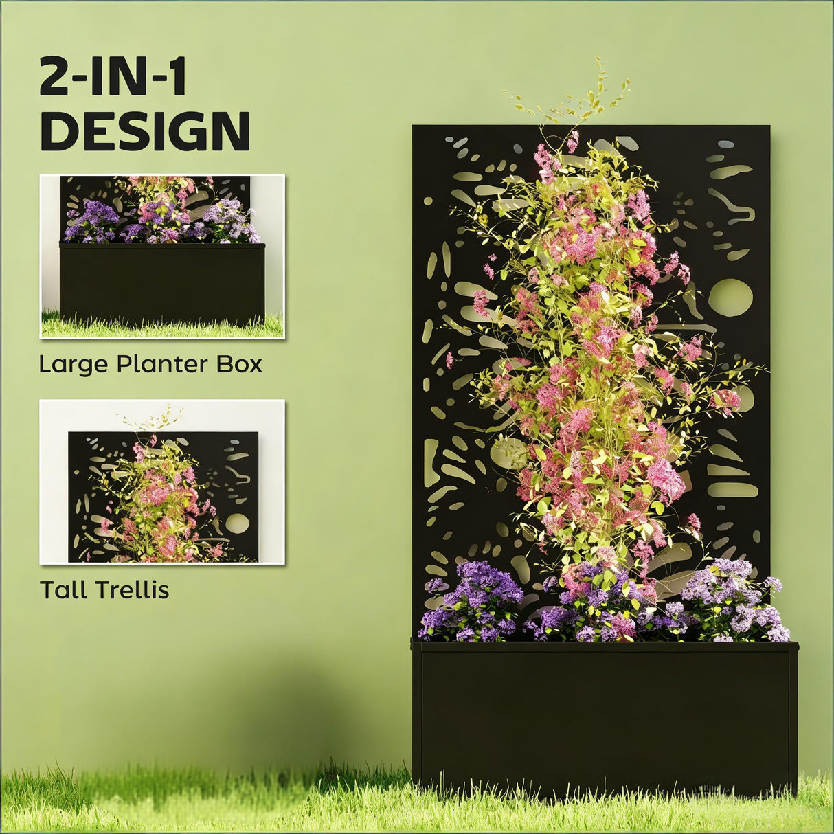 Stylish Plant Bed - Freestanding or Wall Mounted