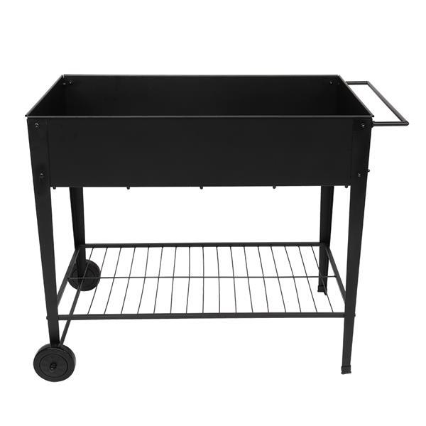 Mobile Metal Raised Garden Bed Cart with Legs