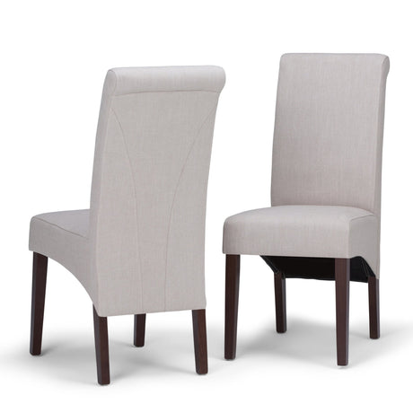 Aegis Upholstered Dining Chair with Curved Top Detail, Set of 2 - Dining Chairs