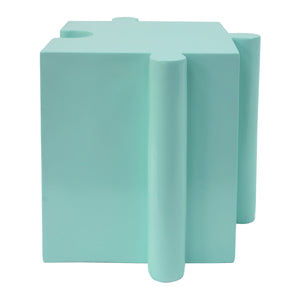 3-Piece Artistic Puzzle Table Set, Modular MGO Side Tables with Interlocking Design