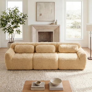 114'' Soft And Fluffy Modular Sectional Sofa