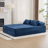 Queen Size Foldable Sofa Bed Chenille Futon Couch