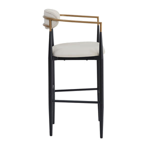 Upholstered Barstools With Back For Kitchen (Set of 2)