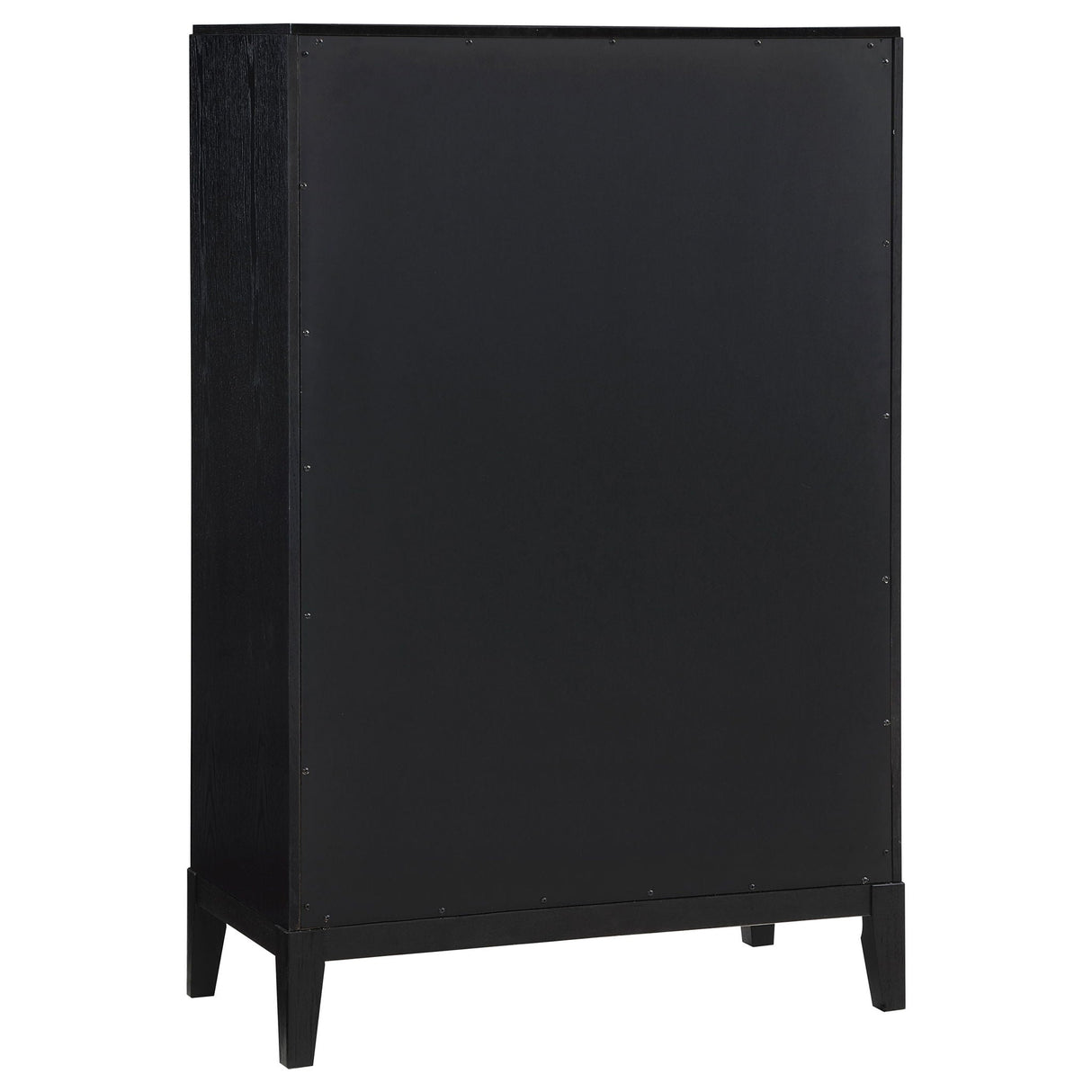 California King 5 Piece Bedroom Set With Fluted Detailing - Black