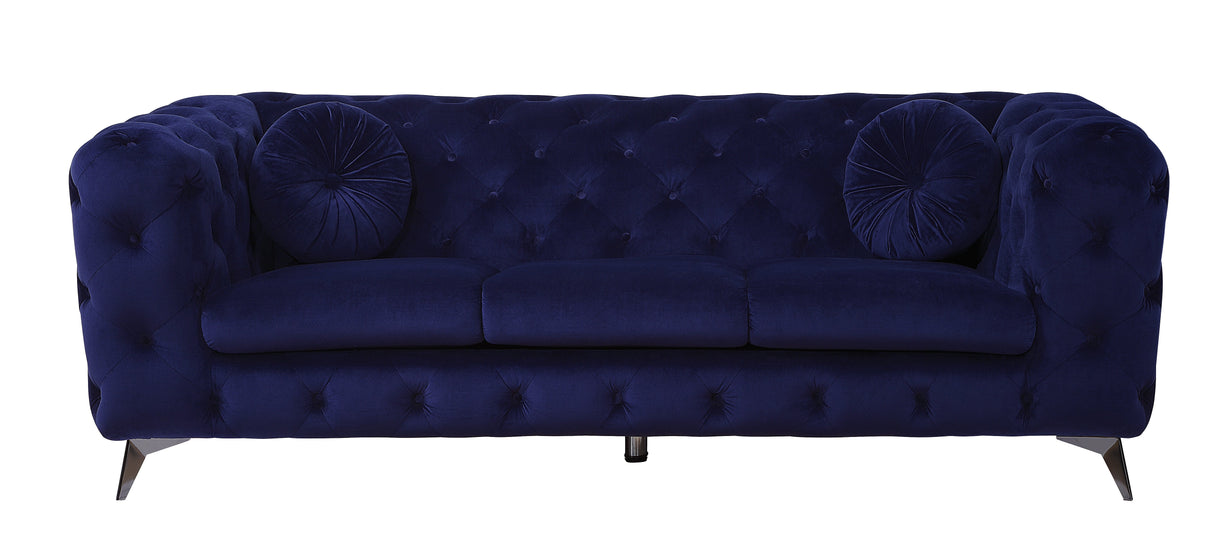Atronia Blue Velvet Sofa