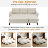 The Ashely Reversible Chenille Sectional Sofa with USB Charging Ports and Convertible Ottoman