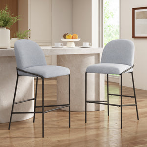 Galen Indoor Metal Upholstered Barstool