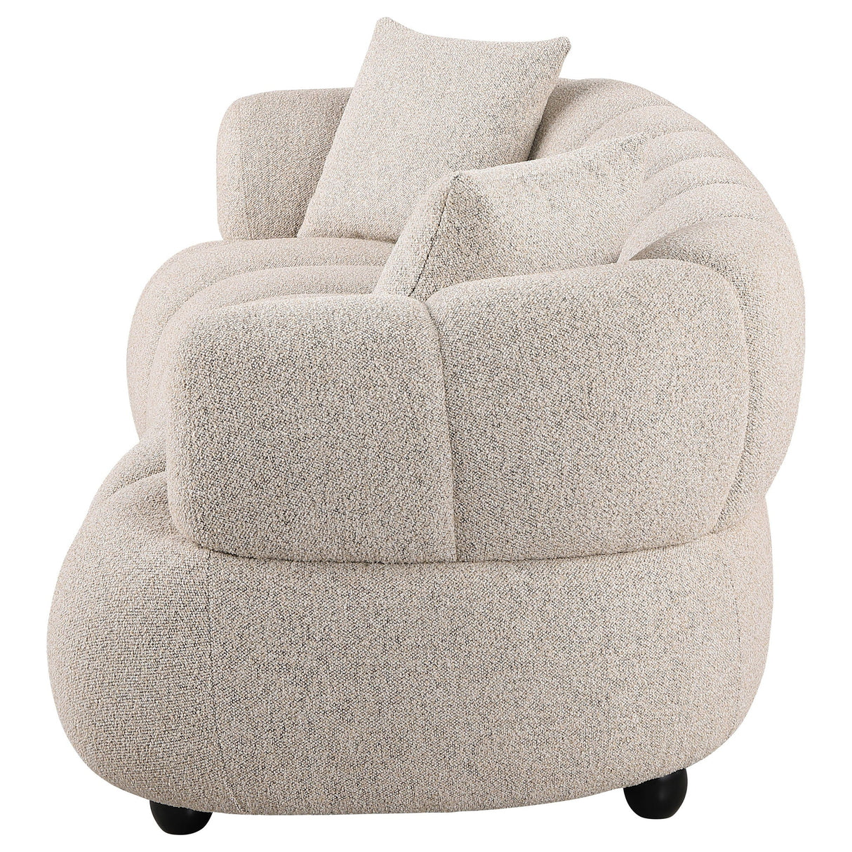 Whitney Contemporary Channel Tufted Boucle Upholstered Sofa