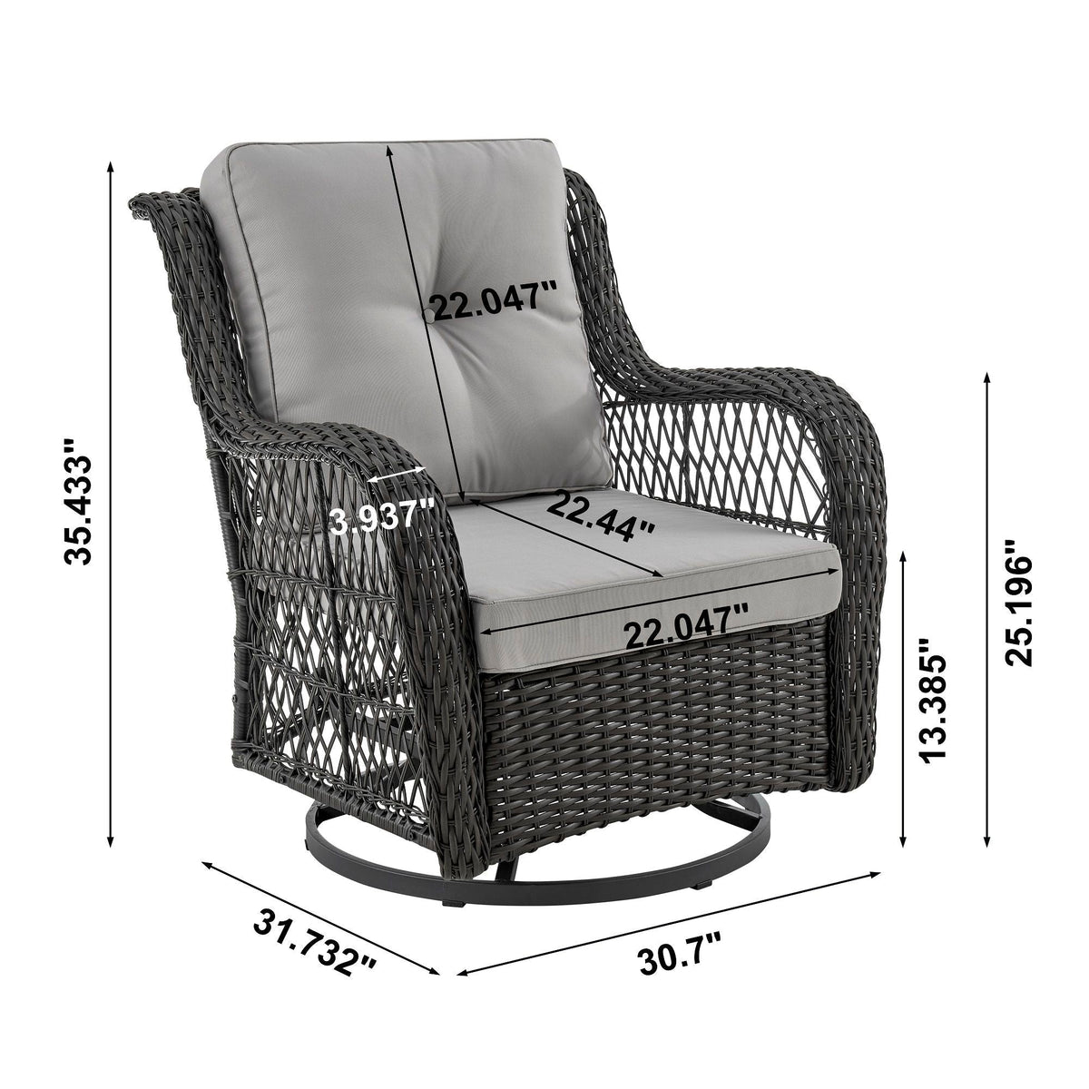 Fruttuo - 3 Piece Outdoor Patio Set