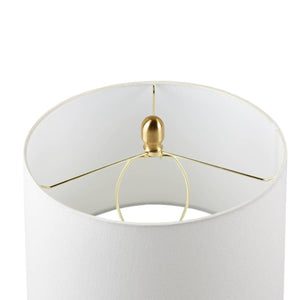 Faceted Green Glass Table Lamp