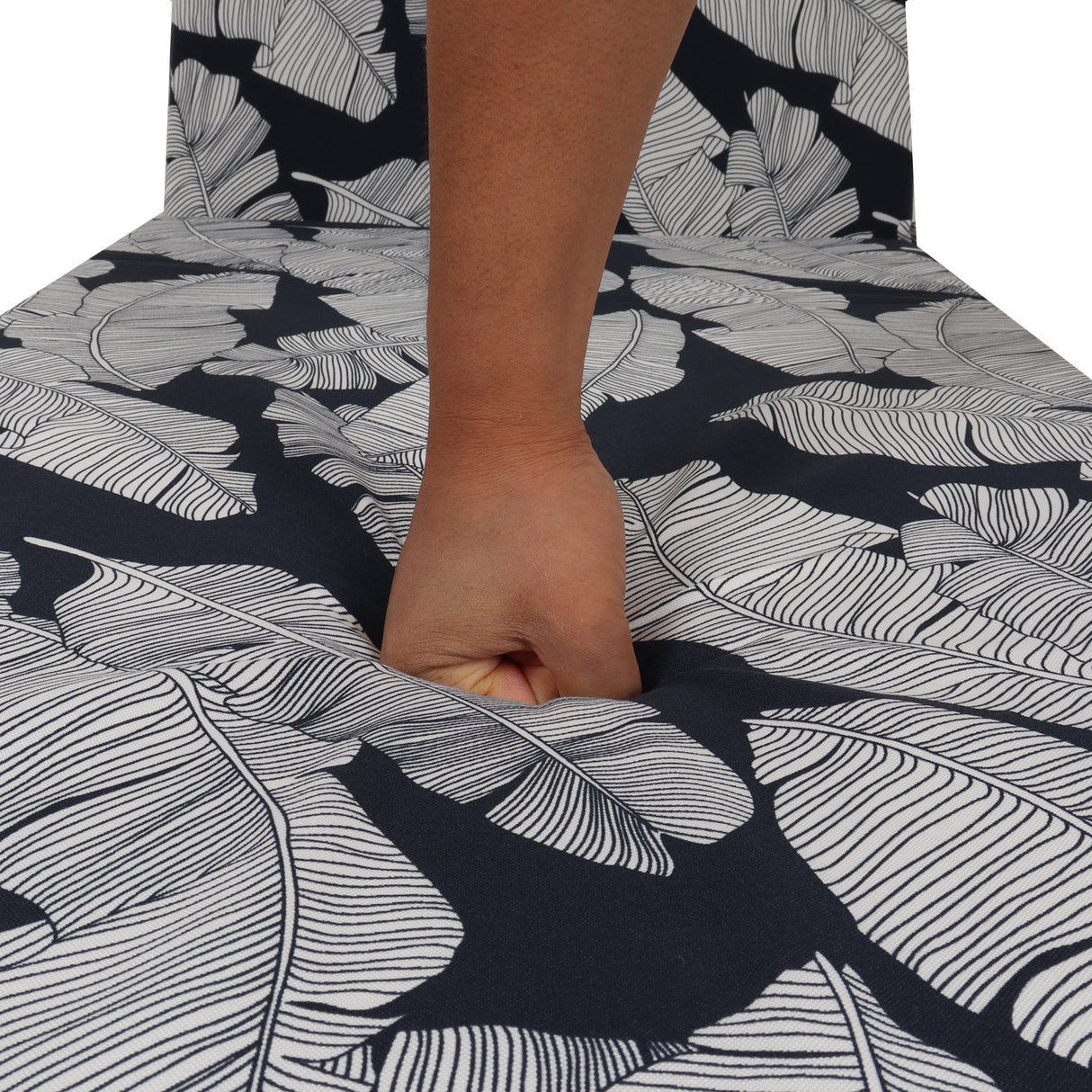 2-Piece Indoor/Outdoor Chaise Lounge Chair Cushion Set with Ties