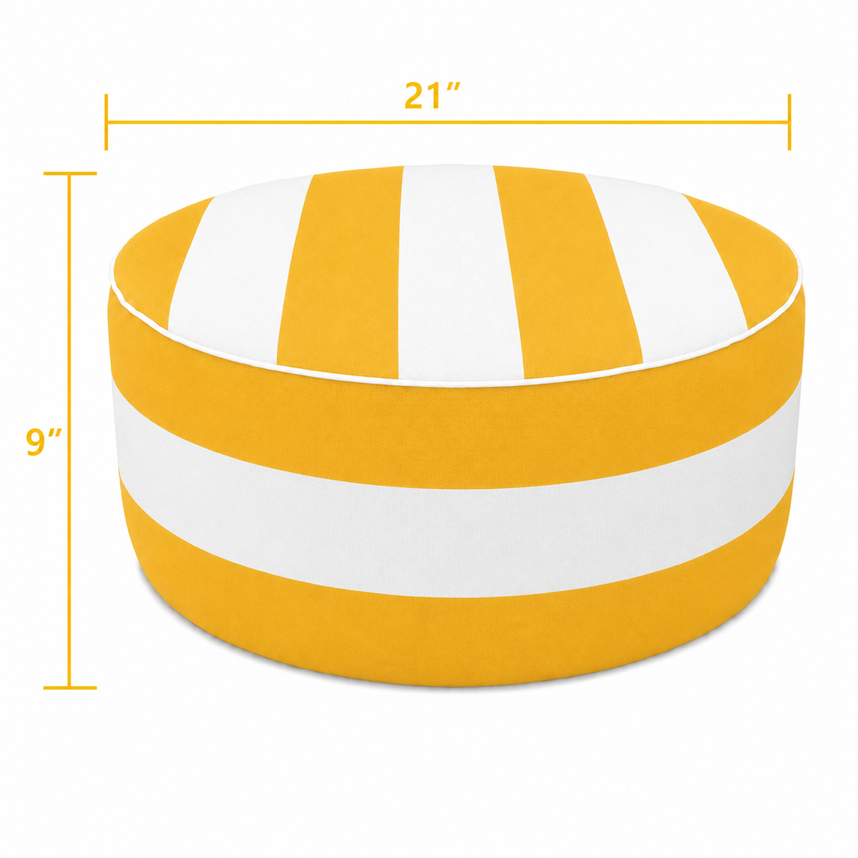 2 Pack Outdoor Inflatable Ottoman 21"x21"x9"