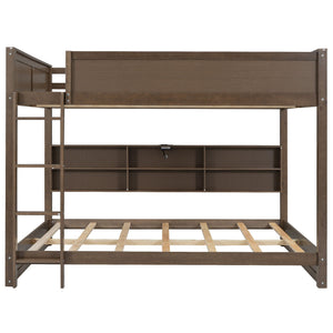 Bunk Bed With Storage Cabinets And USB Ports