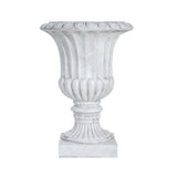 Outdoor Garden Urn Planter, Antique White