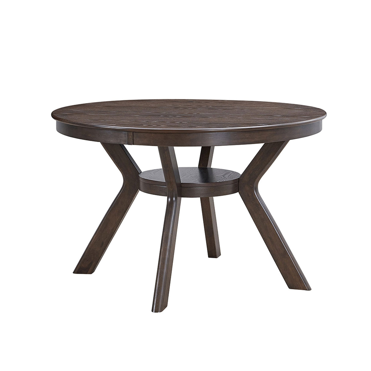 Modern Round Rubber Wood Dining Table for 4-6