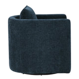 Sutton Light Grey Performance Fabric Swivel Barrel Chair