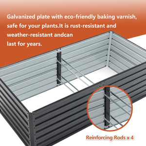 6x3x2 FT Metal Raised Garden Bed