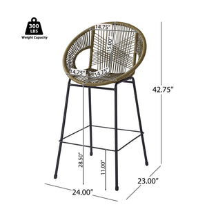 Ferrara Outdoor Patio Barstool Set of 2
