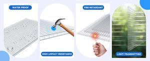 4' x 2' Twin-Wall Polycarbonate Greenhouse Panels (10 Pack)