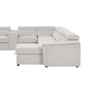 Harvey - Power Recliner Sectional Sleeper - Beige