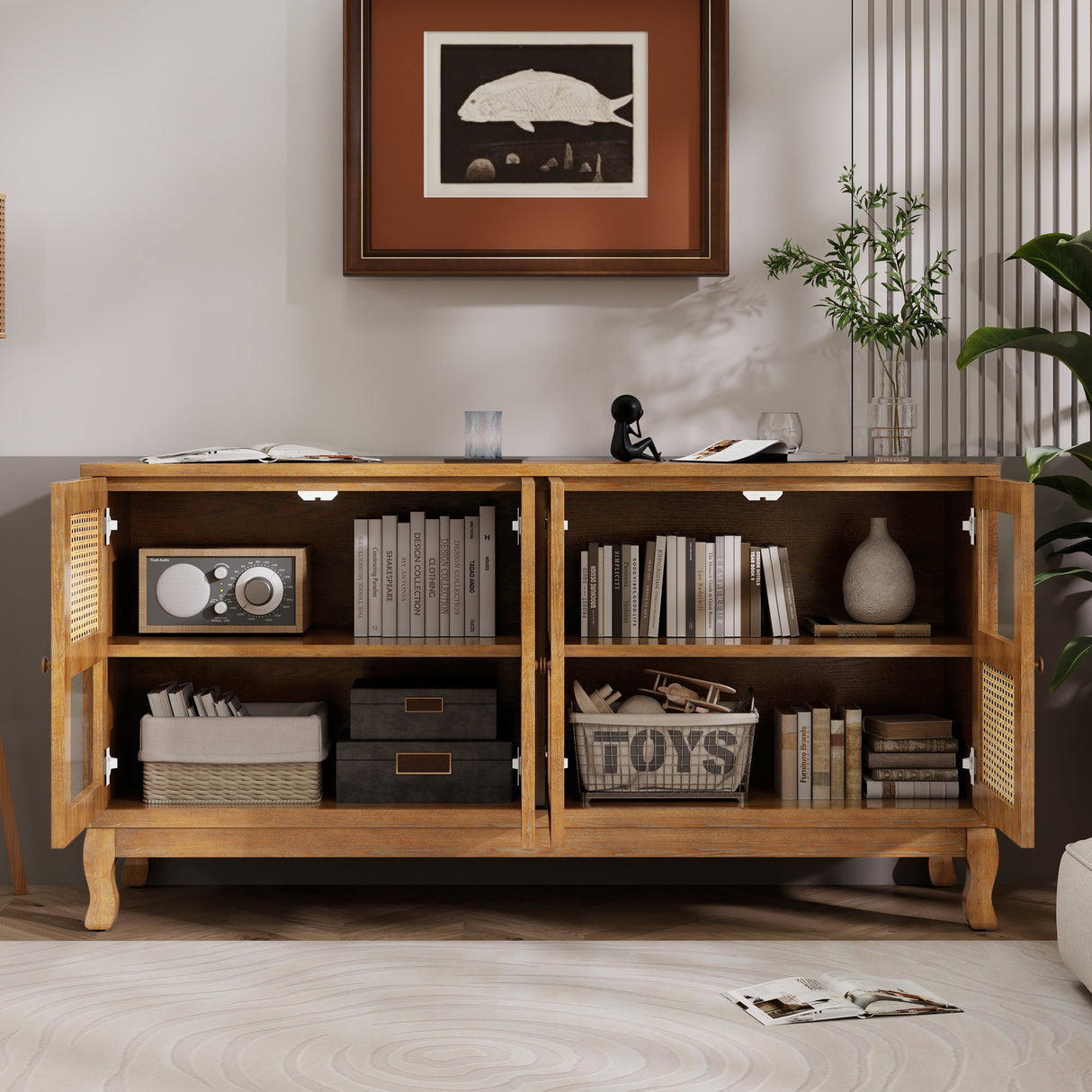 Retro 4-Door Sideboard