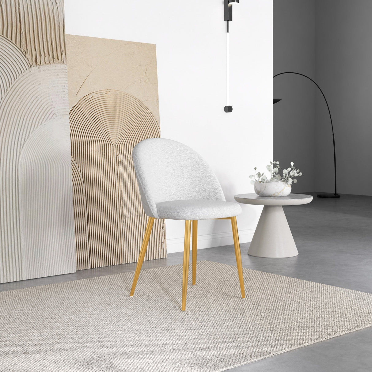 Marion - Dining Chair (Set of 2) - Gold / White