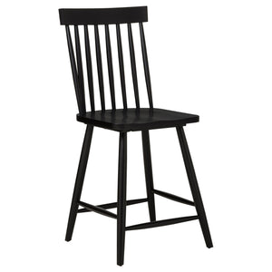 Andrews 5-piece Round Counter Dining Set Light Ash and Black