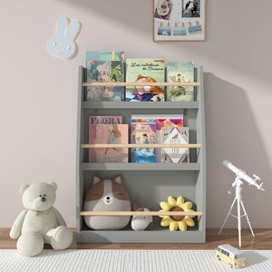 3 Tier Book Shelf with Compact Storage - Multiple Colors