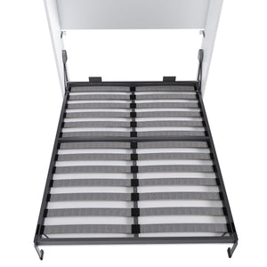 Queen Murphy Bed, Foldable Wall Bed, Space Saving Design For Bedrooms - White
