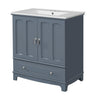 Bathroom Vanity With Sink, Cabinet With Adjustable Shelf And Drawer Divider